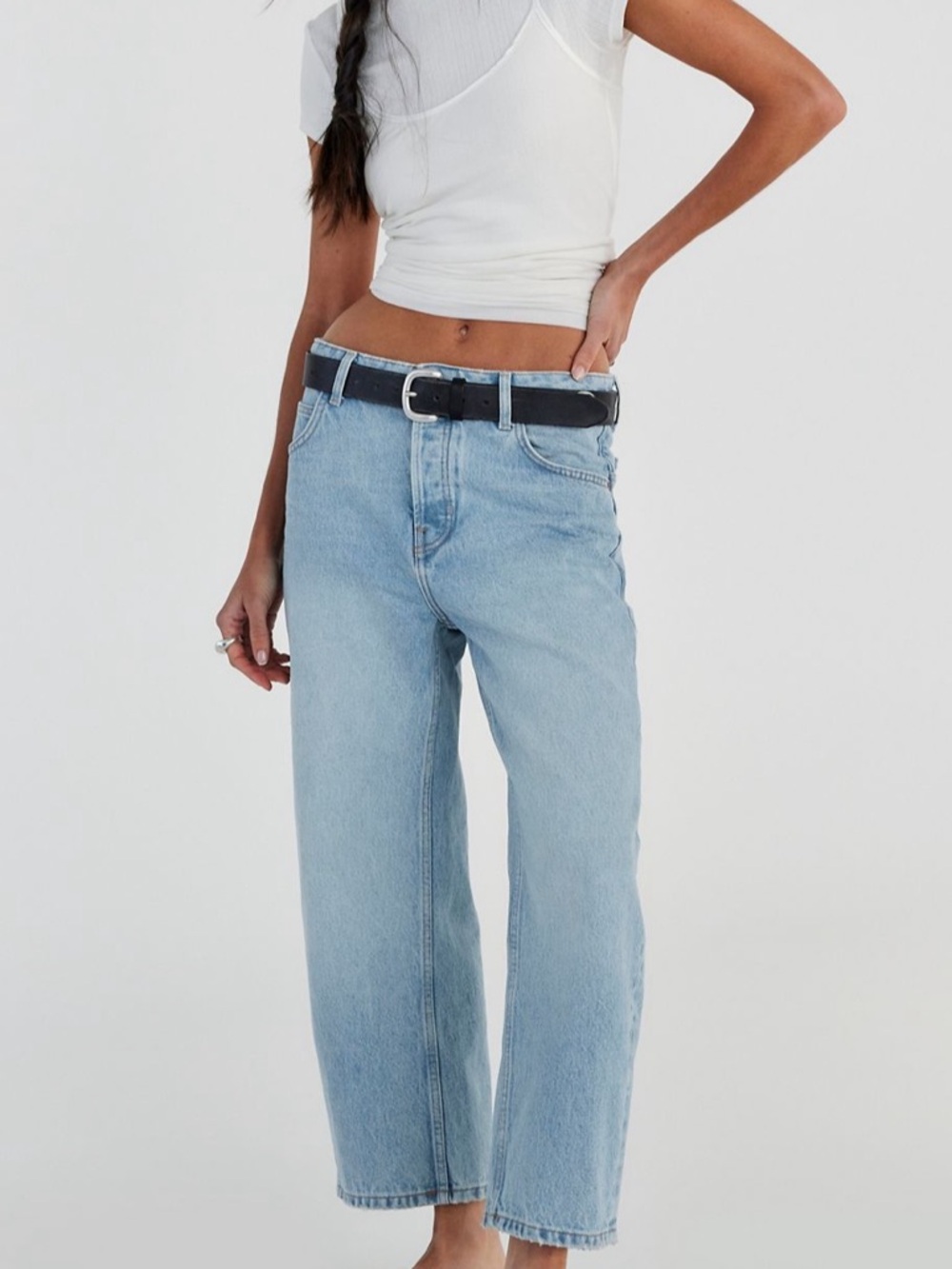 We The Free People Deep Trance dropped boyfriend jeans NWT sweet dreams size 30